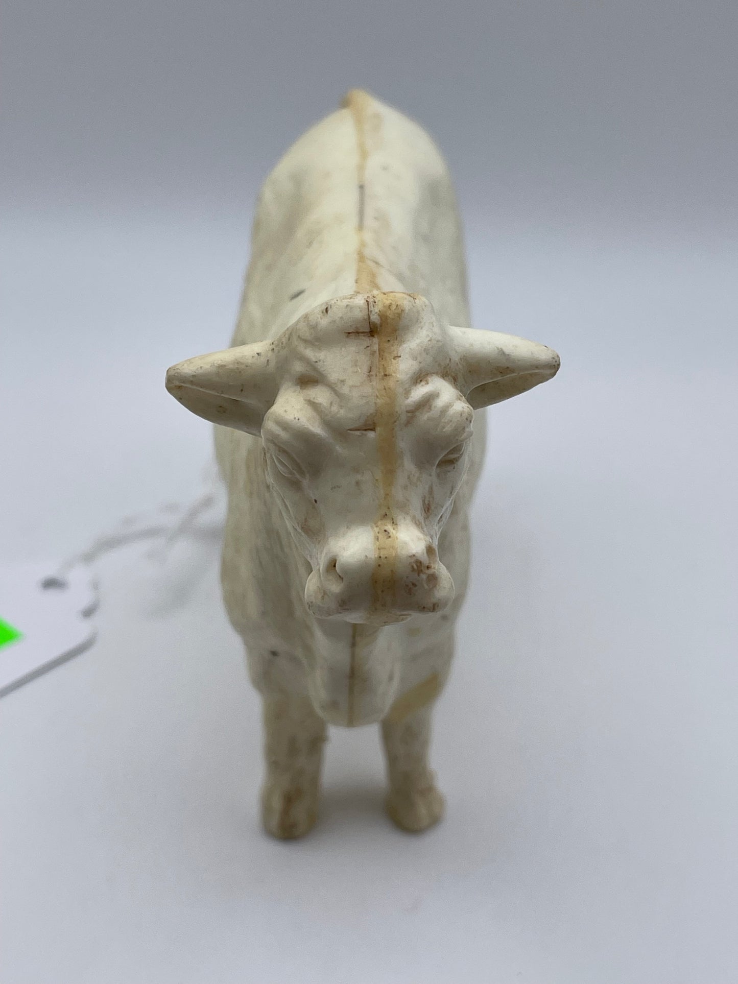 Vintage White Plastic Cow #103017