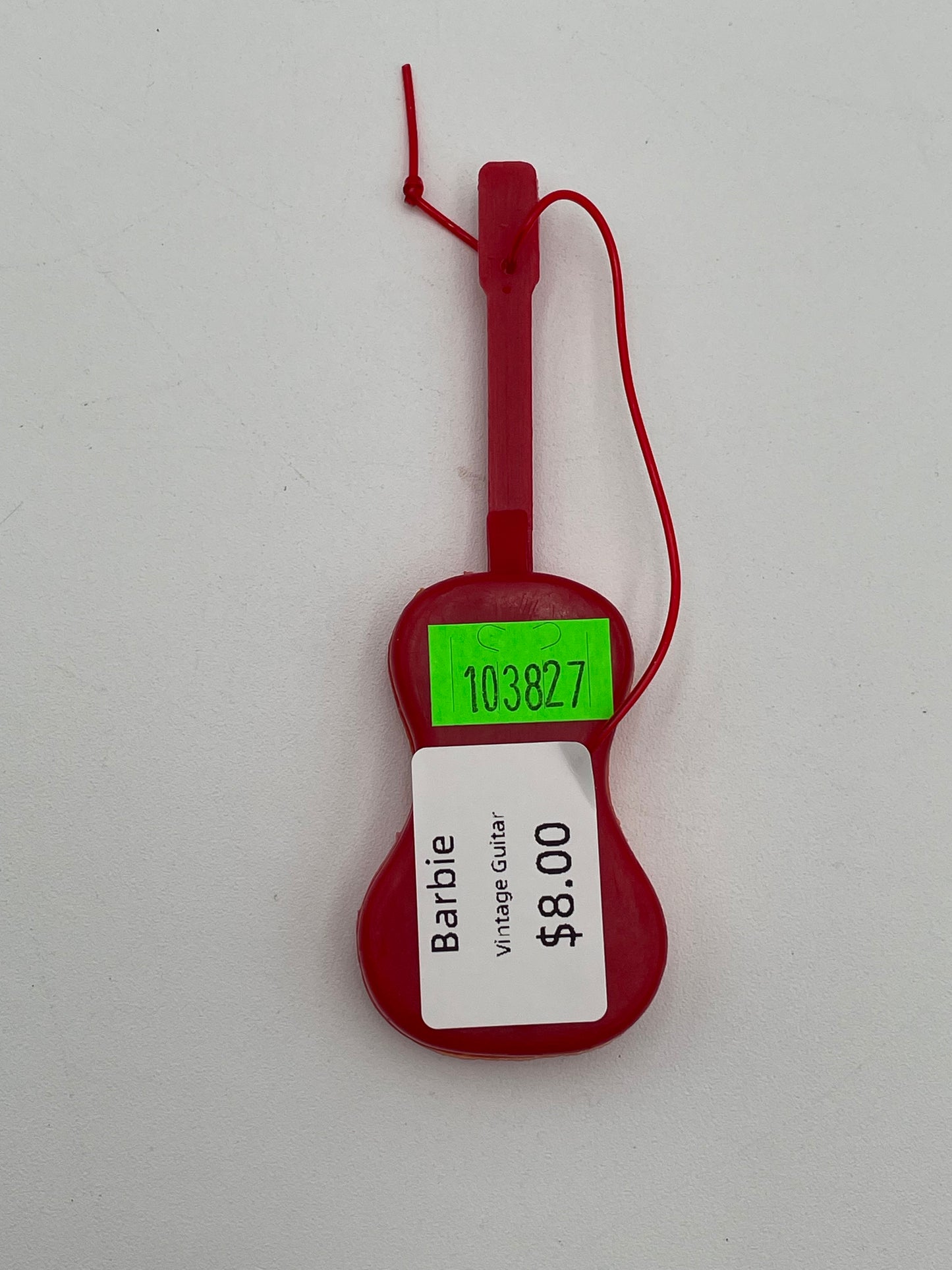 Barbie - Accessories- Red Plastic Guitar #103827