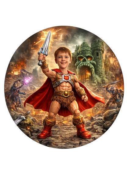Button You - Custom Toy Action Figure - 2 1/4” Button - 1pc