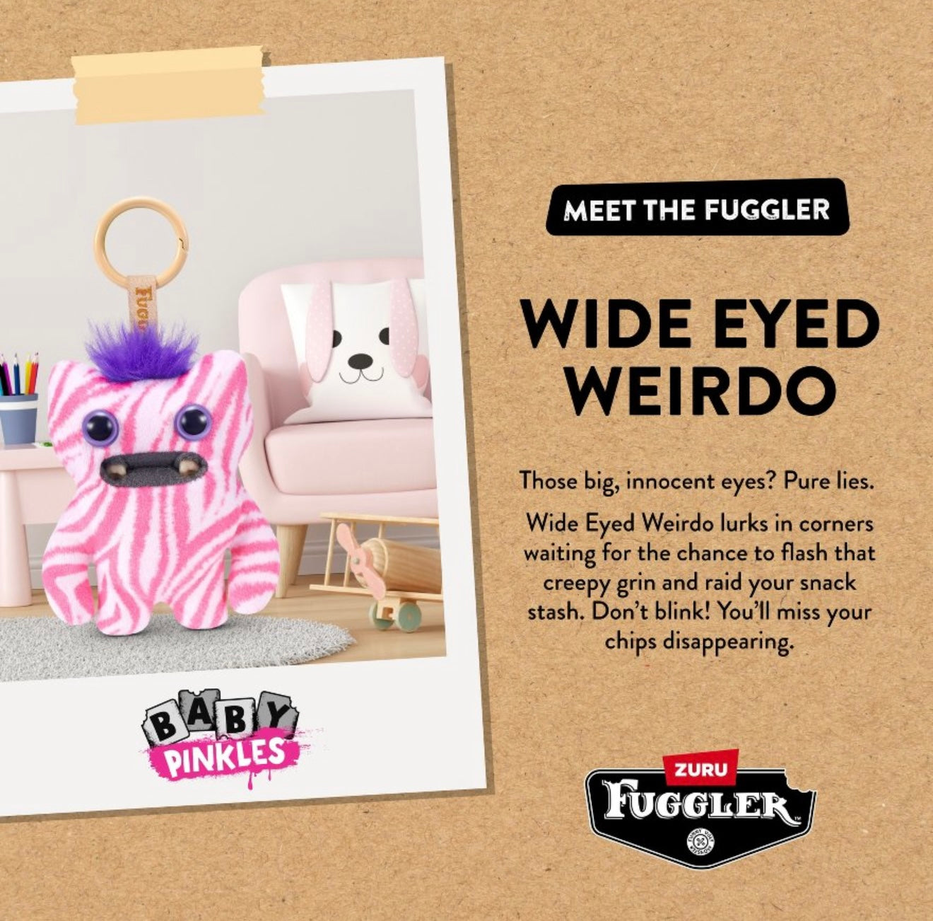 Fuggler - Baby Pinkles - Keyring - Wide Eyed Weirdo 2025 #107414