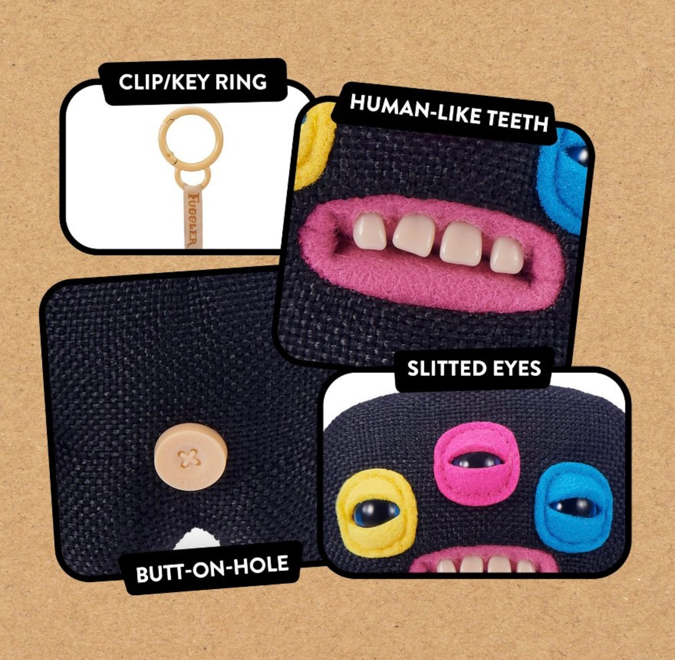 Fuggler - Keyring - Black Annoyed Alien 2025 #107425