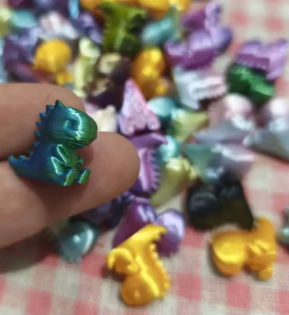Mini Resin / 3D Print - Sitting Dinosaurs - Assorted Colors #107210