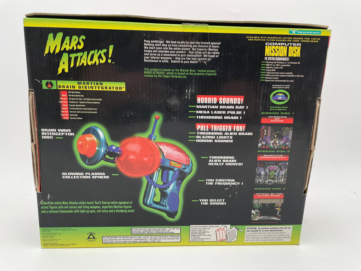 Mars Attacks! - Martian Brain Disintegrator Blue 1996 #104735