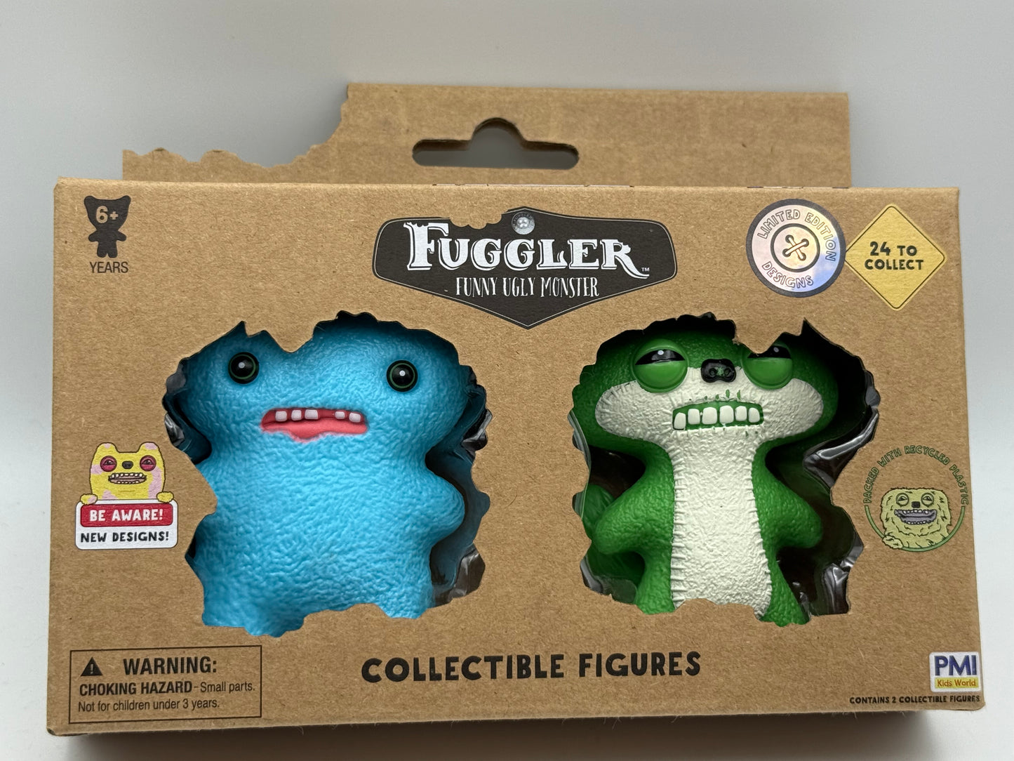 Fuggler - Collectible Figures - 2 pack - Blue Gaptooth McGoo & Green Suspicious Fox 2025 #107243