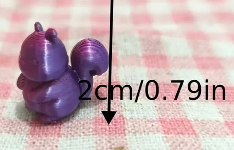 Mini Resin / 3D Print - Chubby Squirrel - Assorted Colors #107208