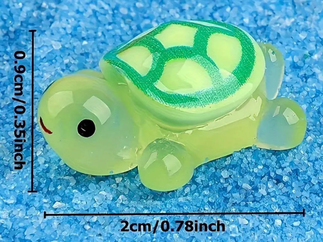 Mini Resin / 3D Print - Transparent Turtles - Assorted Colors #107209