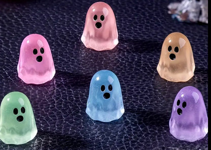 Mini Resin / 3D Print - Transparent Ghosts - Assorted Colors #107212