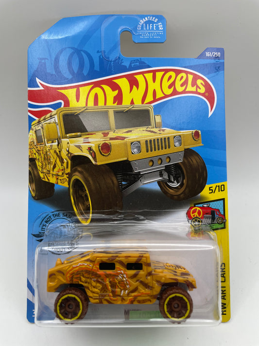 Hot Wheels - Art Cars #161 5/10 Humvee Yellow 2020 #103180