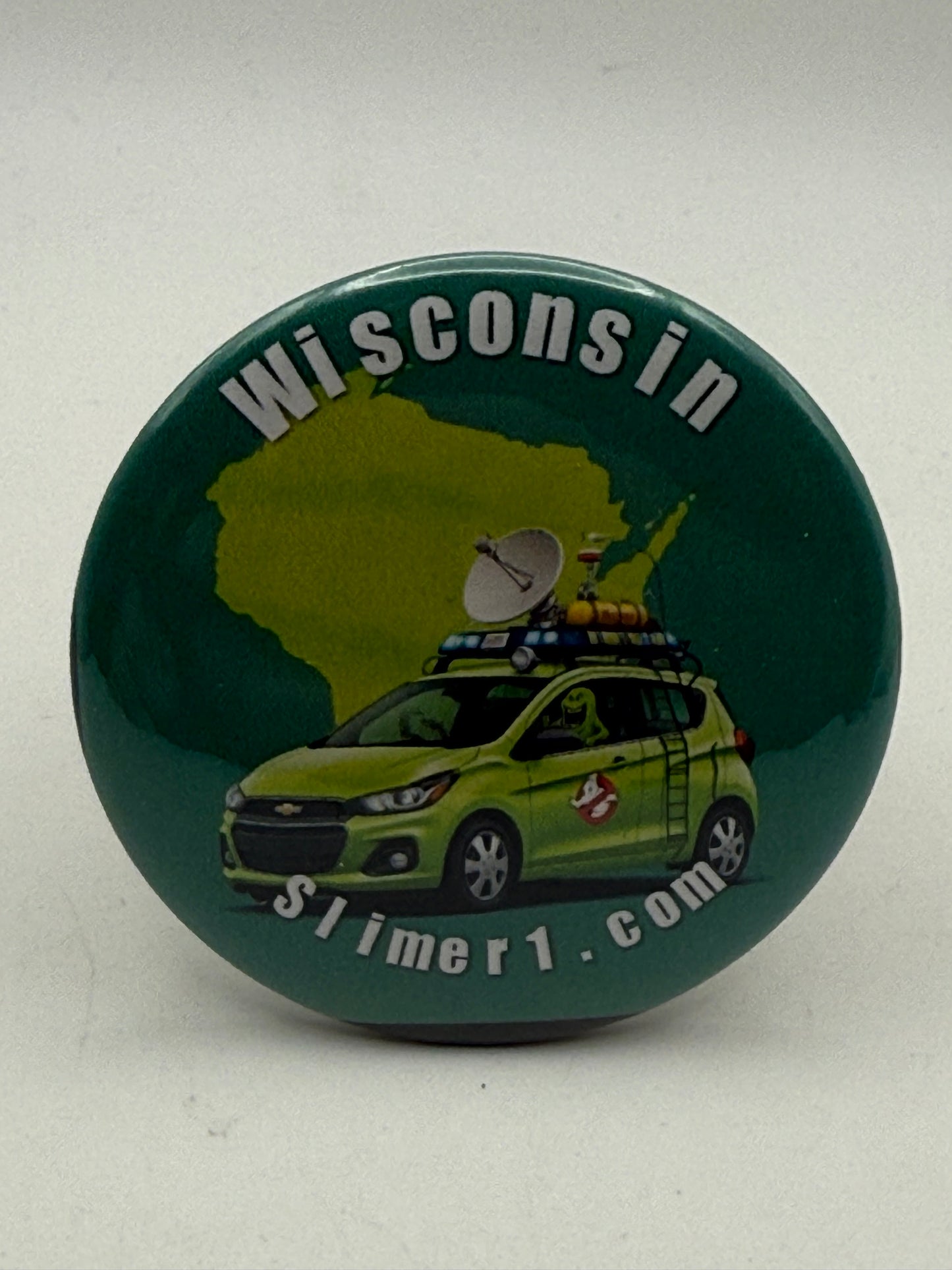 Buttons - Ghostbusters - Wisconsin Slimer1 Car #107100