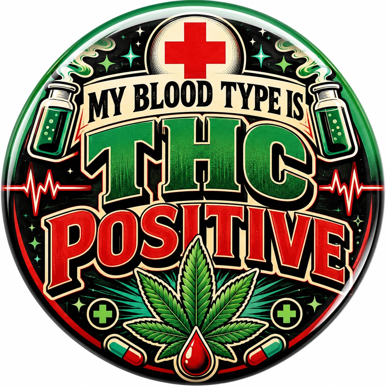 Buttons - WTHC-Radio - THC Positive