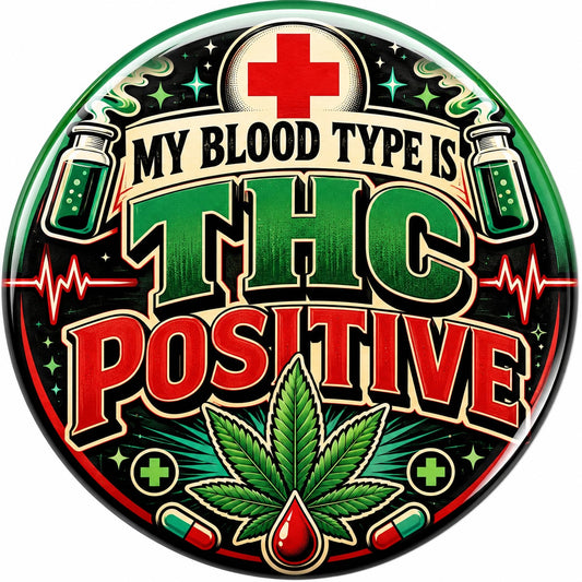 Buttons - WTHC-Radio - THC Positive #107953