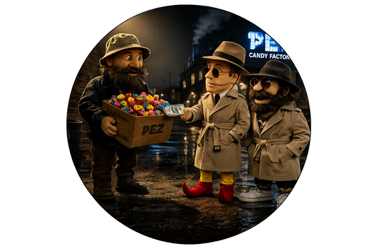 Buttons - Toys Play At Night - PEZ Outlaw Spies #107802