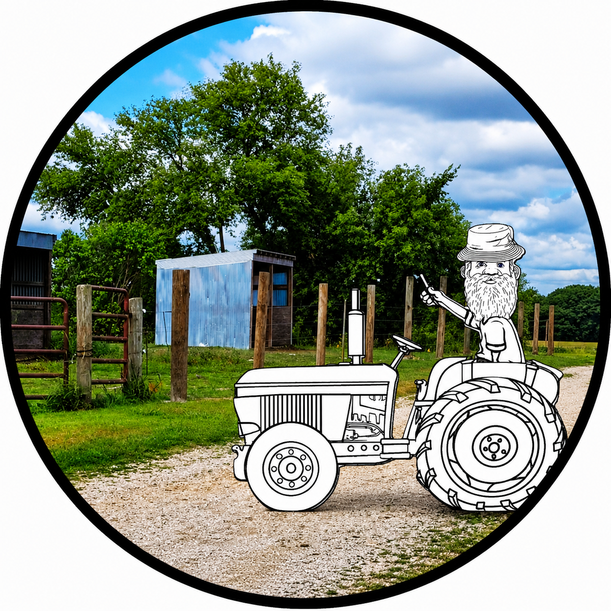 Button - The PEZ Outlaw - At The Farm #108186