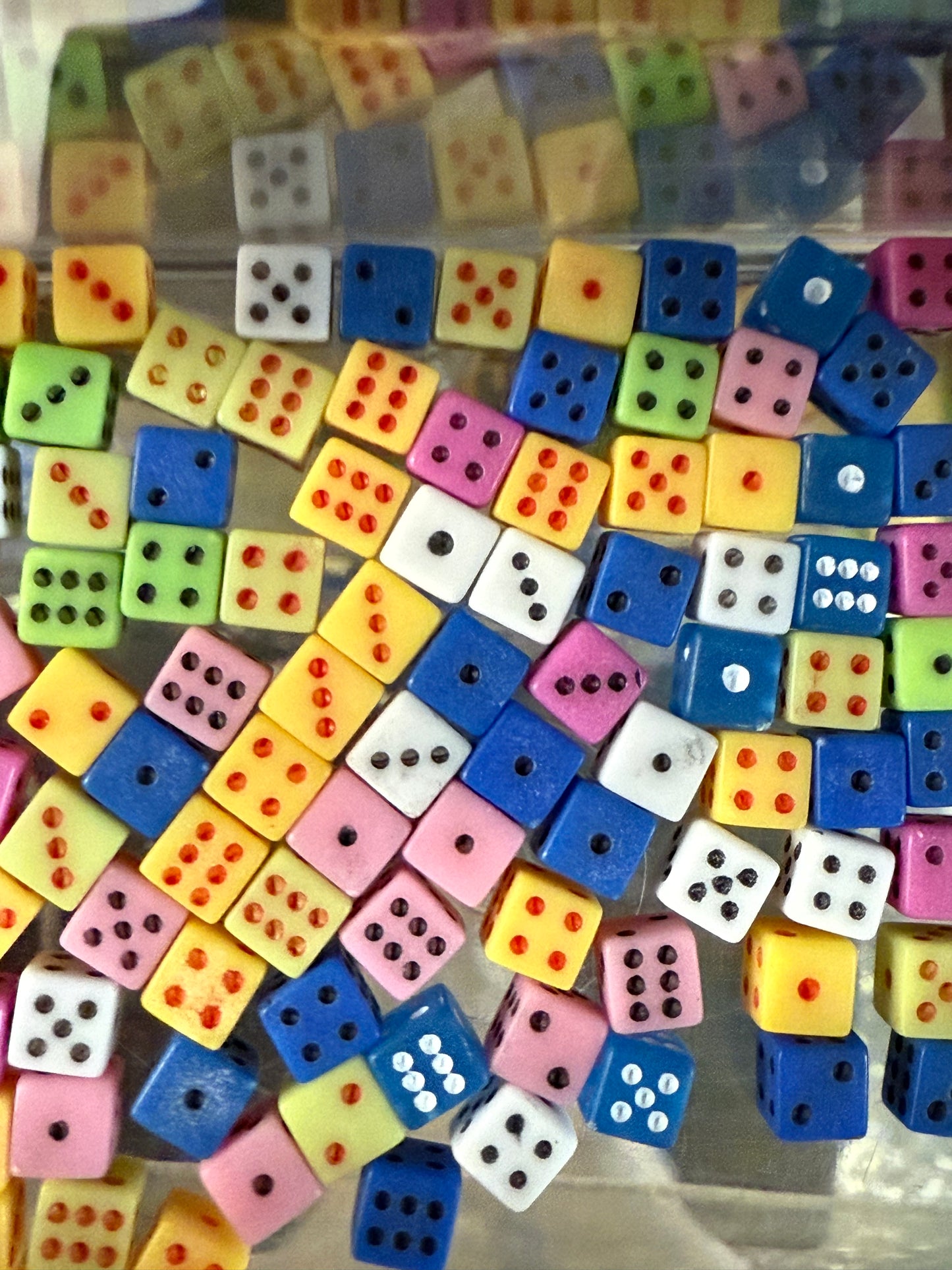 Mini Resin / 3D Print - Tiny Dice - Assorted Colors #107187