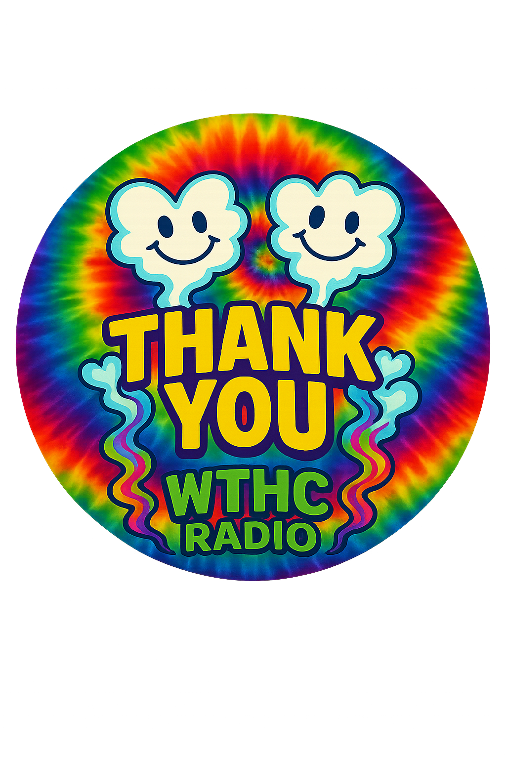 Button - WTHC-Radio - Tie-Dye Thank You