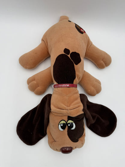 Pound Puppies - Tonka - Plush - Large Brown Spotted Dog w/ Collar 1985 #105181