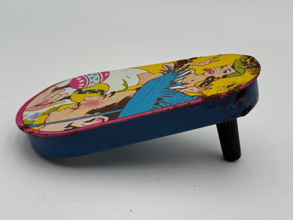 Tin Noisemaker - Vintage - Spinner - Carmen Miranda 1950s/60s #105448