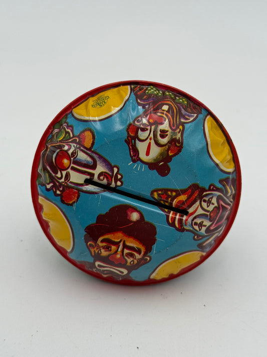 Tin Noisemaker - Vintage - Rattle - Clown 1950s/60s #105453