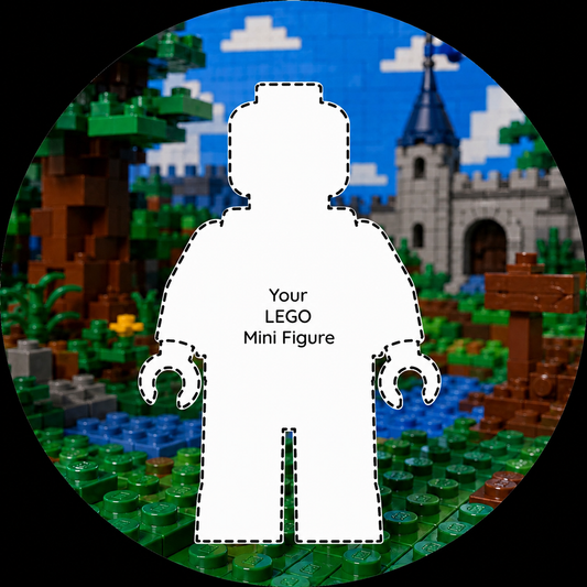 Button You - Custom LEGO Mini Figure - 2 1/4” Button - 1pc