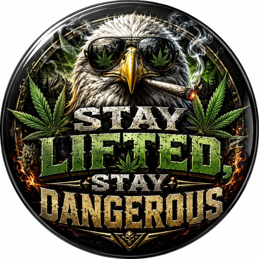 Buttons - WTHC-Radio - Stay Lifted Eagle #107952