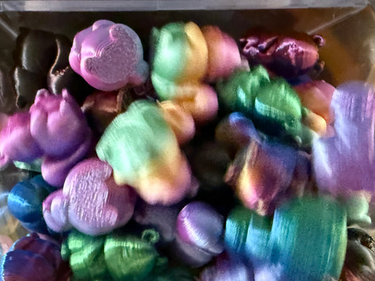 Mini Resin / 3D Print - Chubby Squirrel - Assorted Colors #107208