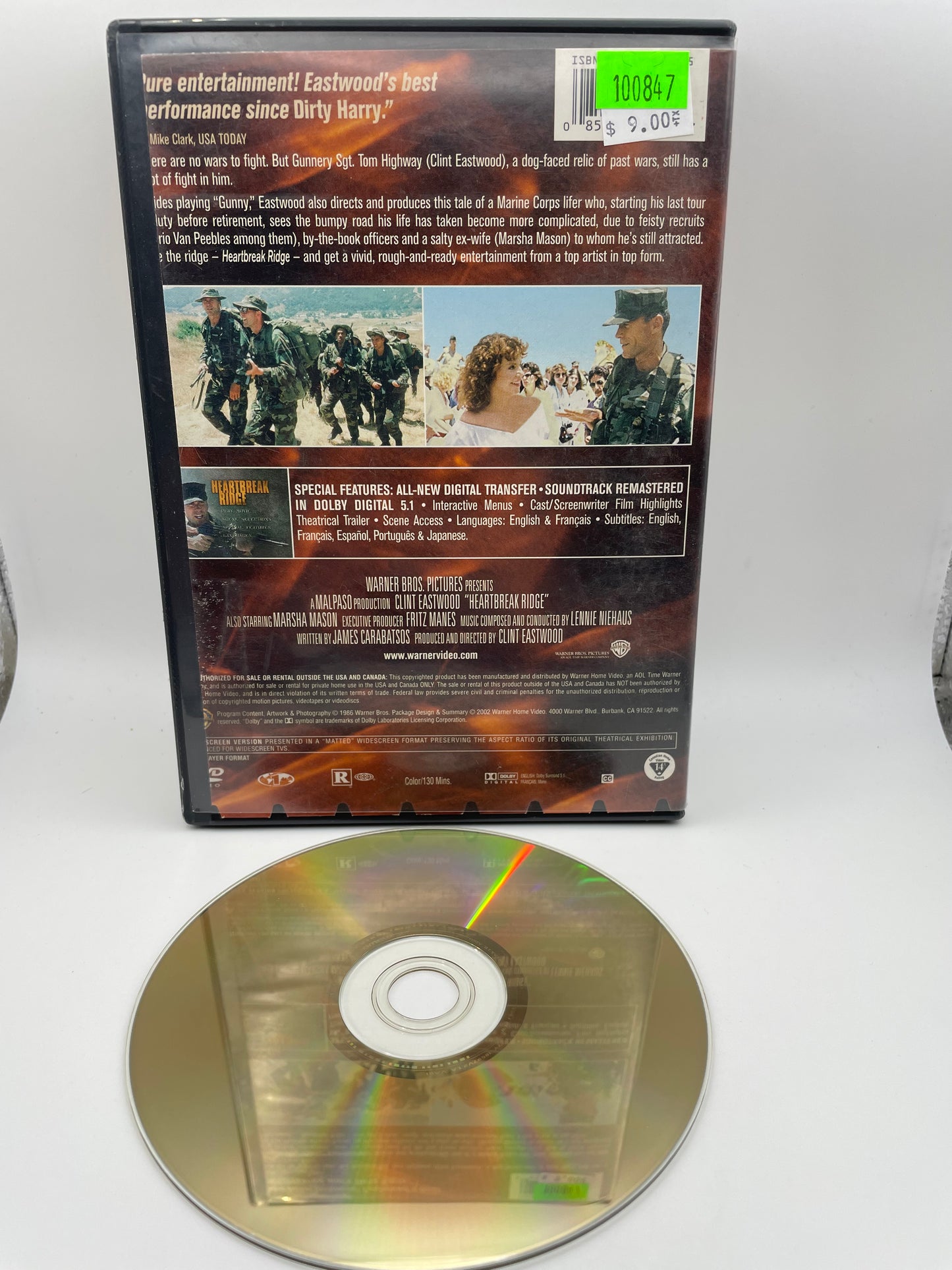 DVD - Heartbreak Ridge #100847