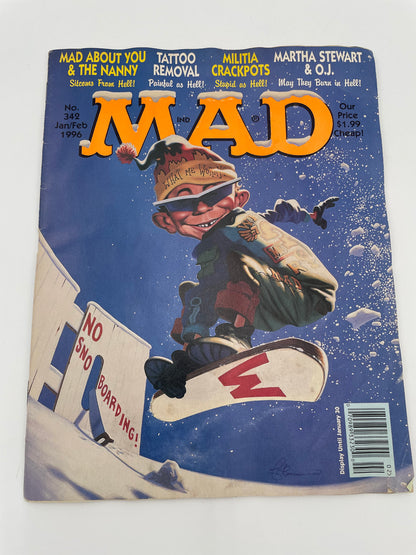 Mad Magazine - Snowboarding #342 - January/February 1996 #101348
