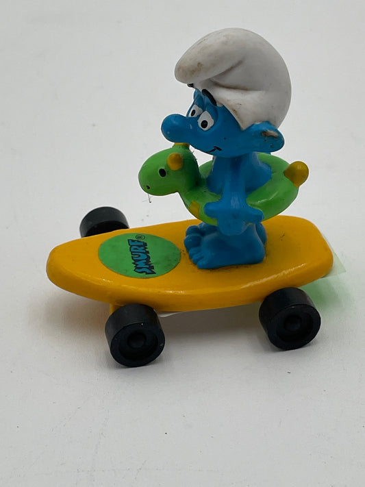 Smurfs - Hardees - Skateboard Smurf w/ Green Inner Tube 1990 #103877