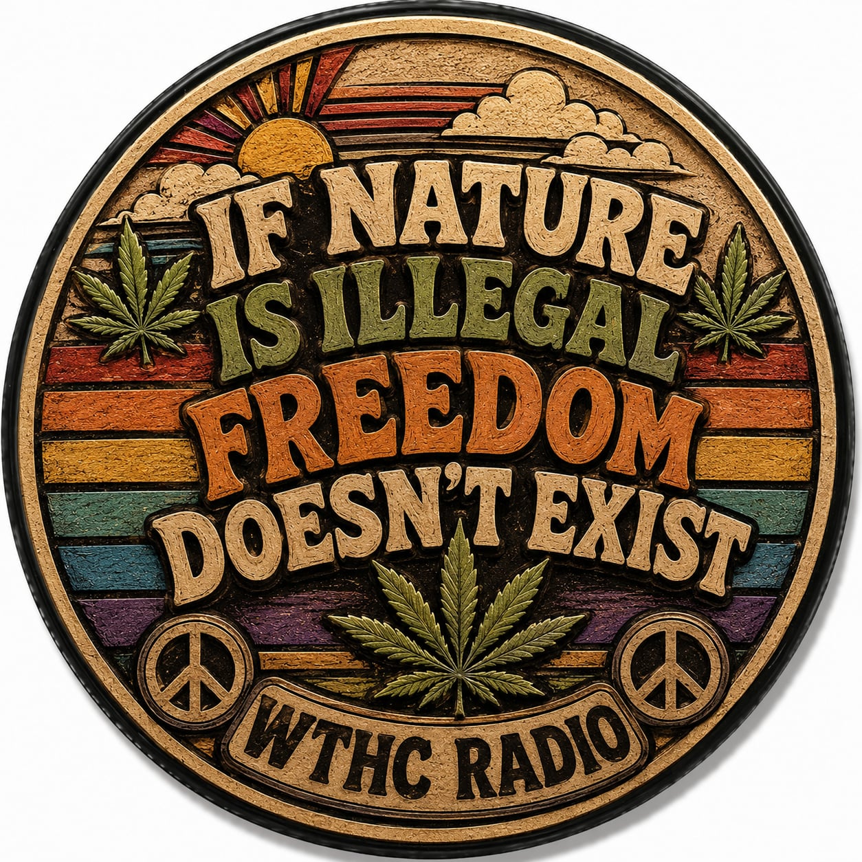 Buttons - WTHC-Radio - If Nature is Illegal
