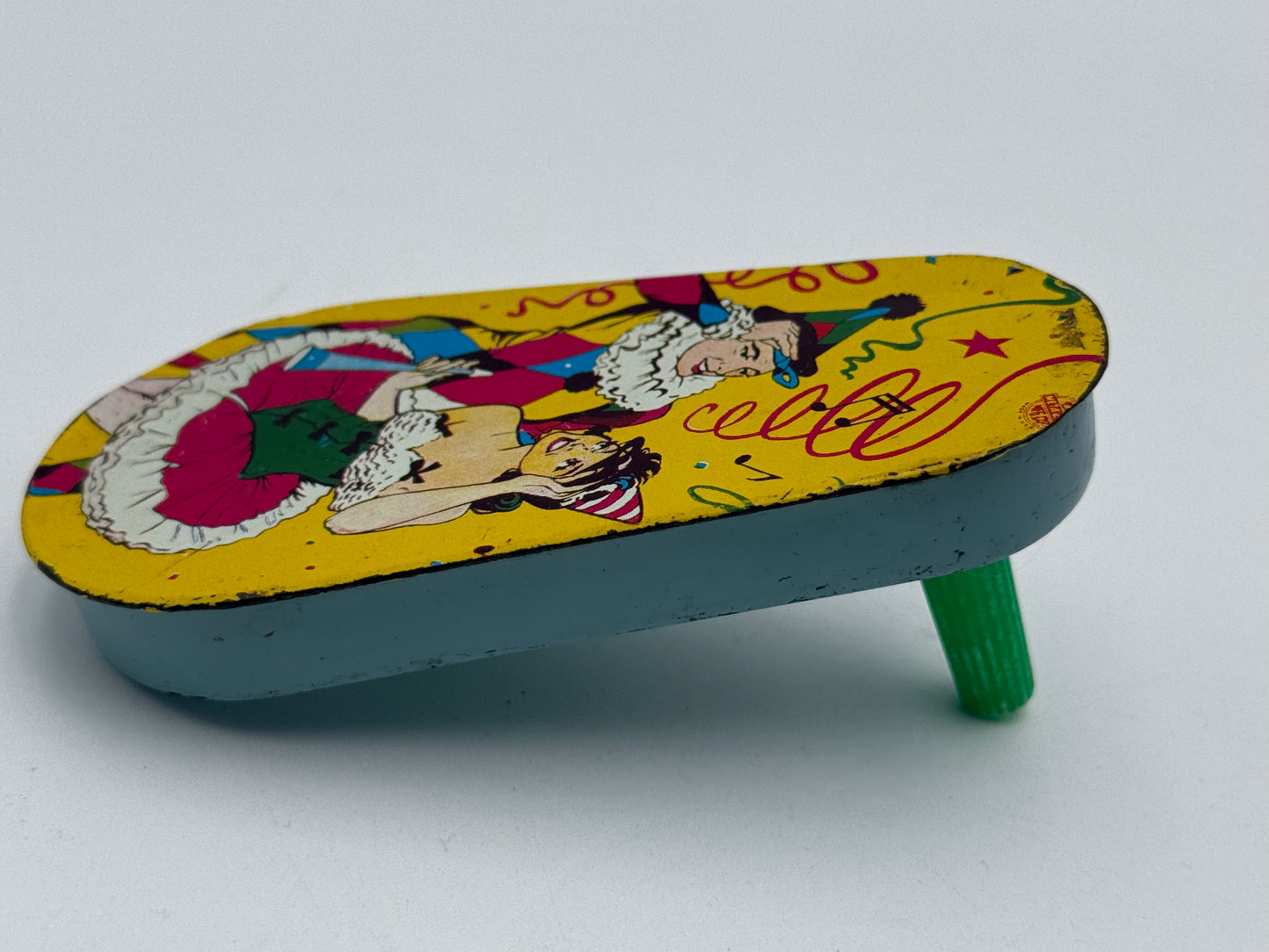 Tin Noisemaker - Vintage - Spinner - Masquerade Party 1950s/60s #105446