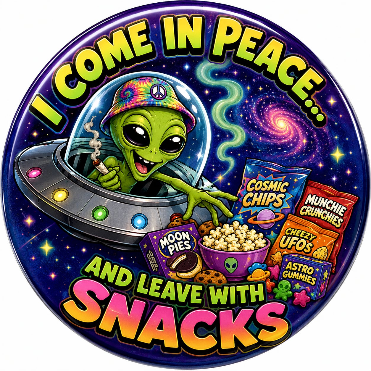 Buttons - WTHC-Radio - I Come In Peace #108063