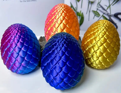 Resin / 3D Print - Articulated - Large Dragon Eggs w/ Dragon - Assorted Colors #107223