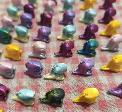 Mini Resin / 3D Print - Sitting Dinosaurs - Assorted Colors #107210