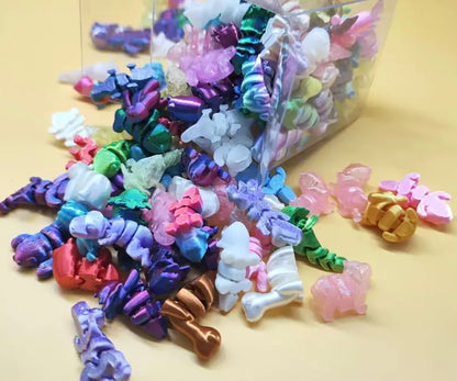 Mini Resin / 3D Print - Small Articulated Animals - Assorted Styles & Colors #107191