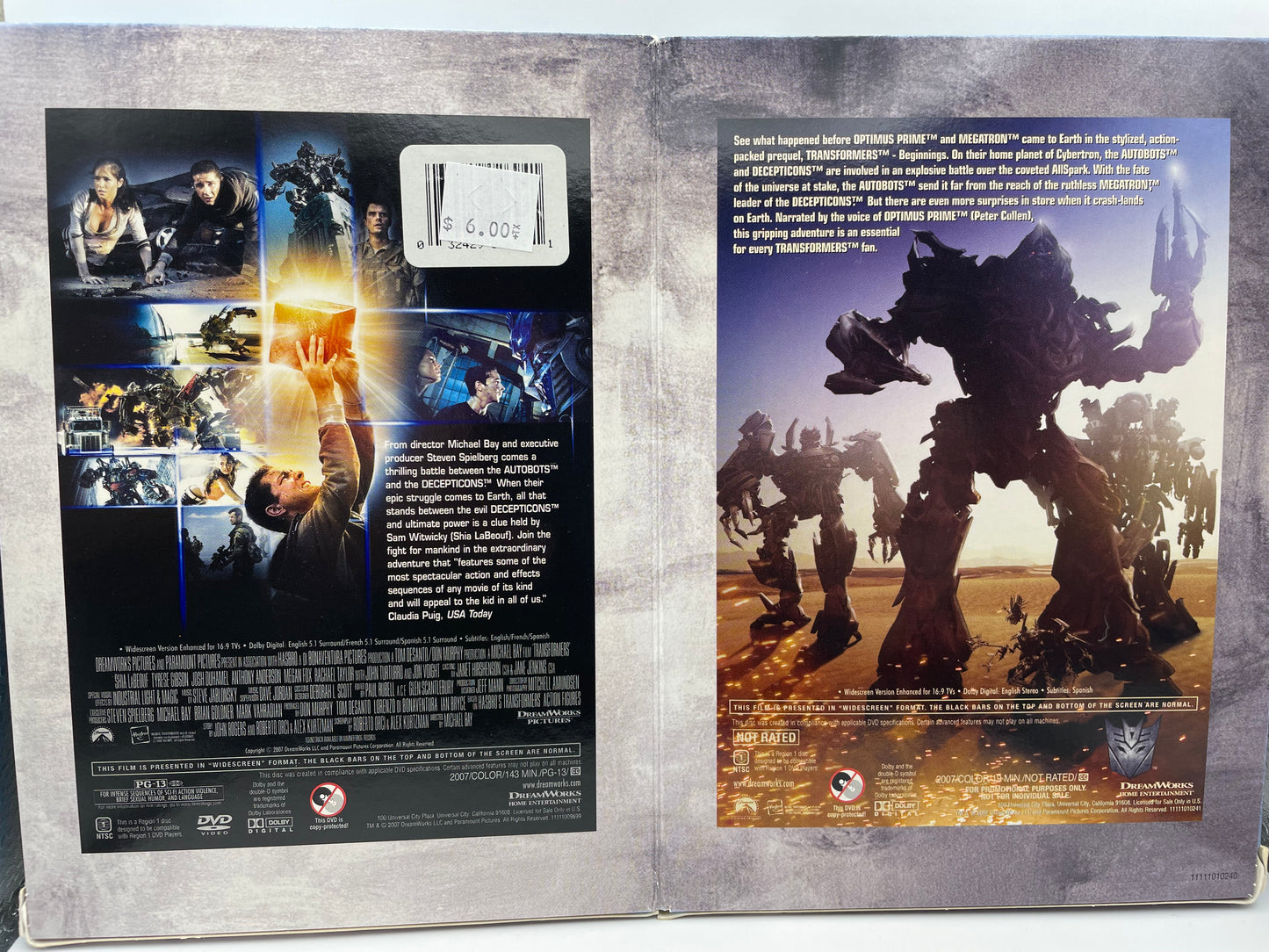 Dvd - Transformers - Exclusive Box 2 Disk 2007 #100505