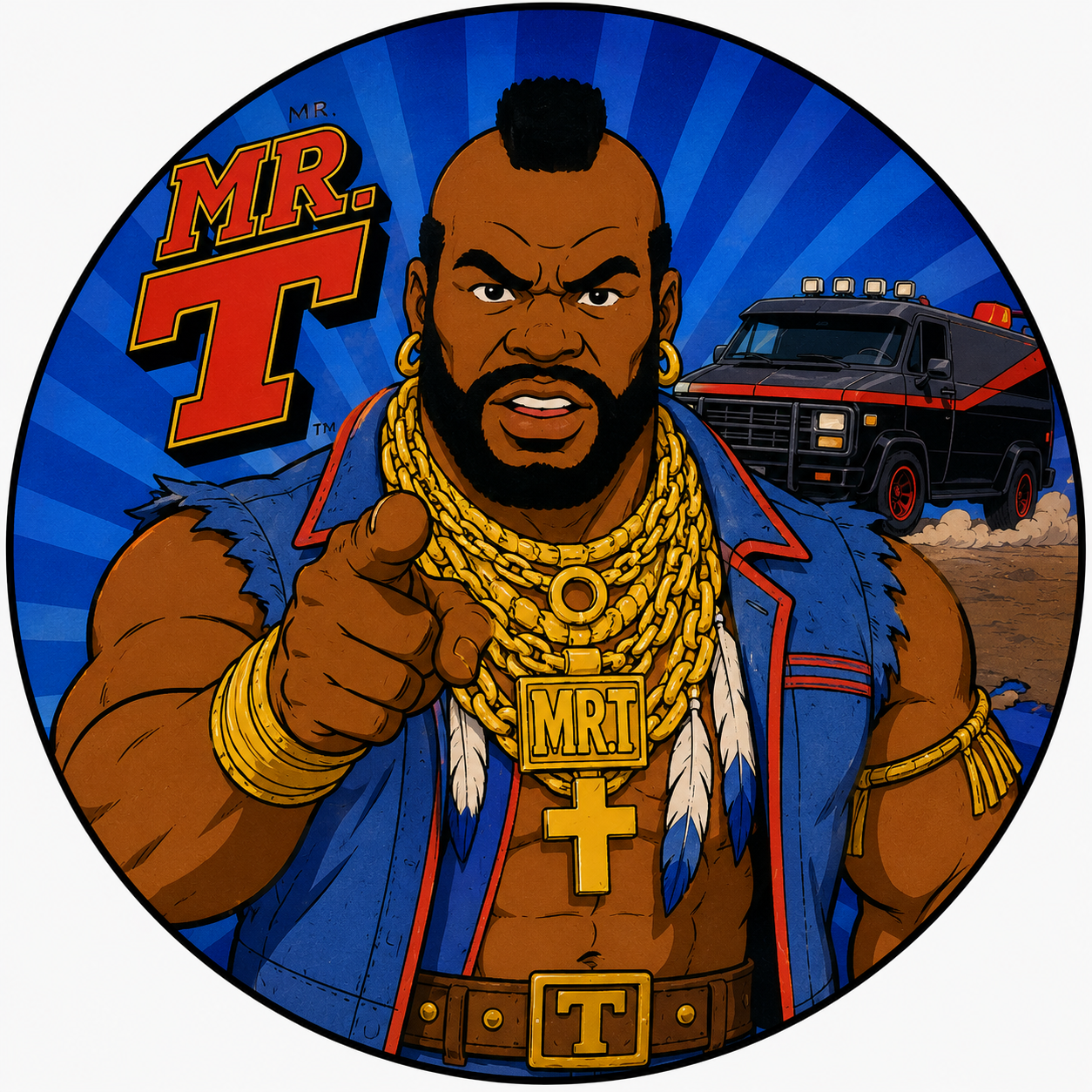 Button - 80s Theme - Mr T
