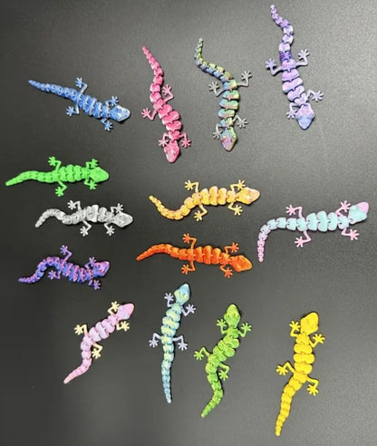 Small Resin / 3D Print - Articulated  - Geckos - Assorted Styles & Colors #107217