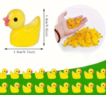 Mini Resin / 3D Print - Transparent Ducks - Yellow #107207