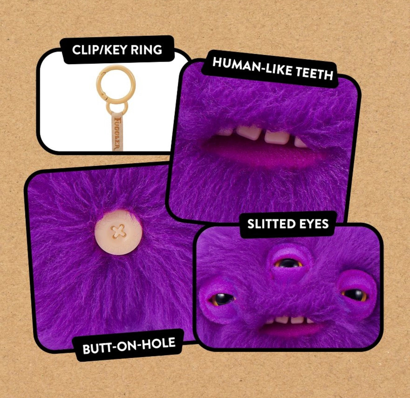 Fuggler - Keyring - Purple Fur Annoyed Alien 2025 #107419