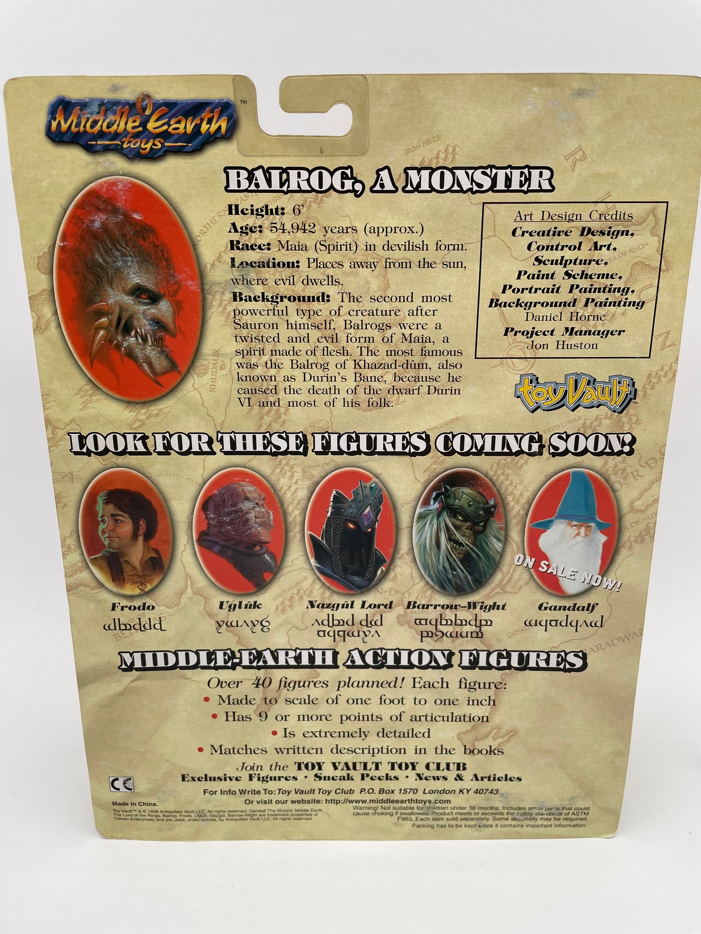 Lord of the Rings - JRR Tolkien’s - Middle Earth Toys - Earth Balrog 1998 #104764