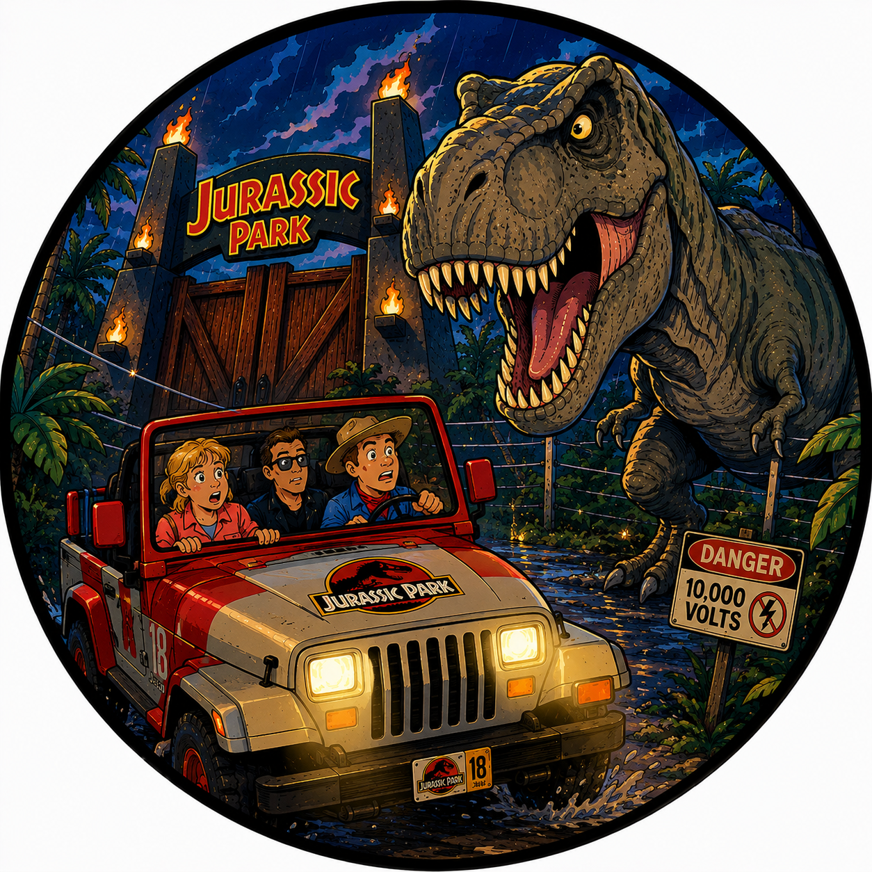 Buttons - 90s Theme - Jurassic Park #108137