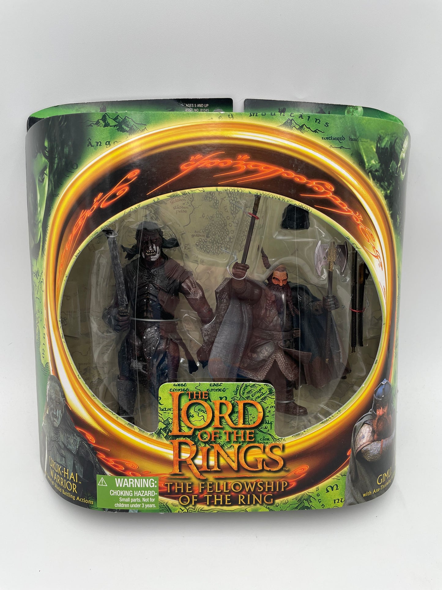 Lord of the Rings - Fellowship of the Ring - Uruk Hai Warrior & Gimli 2001 #104775