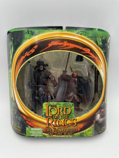 Lord of the Rings - Fellowship of the Ring - Uruk Hai Warrior & Gimli 2001 #104775