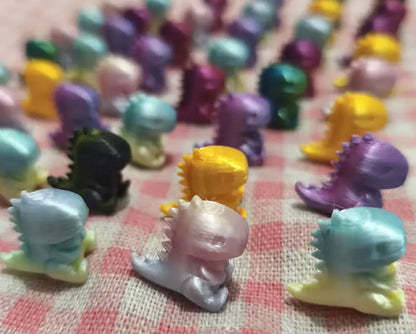 Mini Resin / 3D Print - Sitting Dinosaurs - Assorted Colors #107210