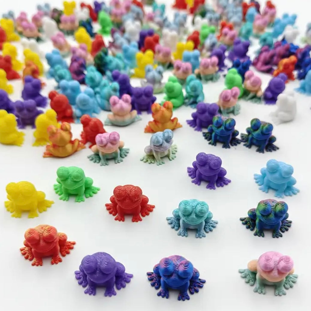 Mini Resin / 3D Print - Big Eyed Frogs - Assorted Colors #107190