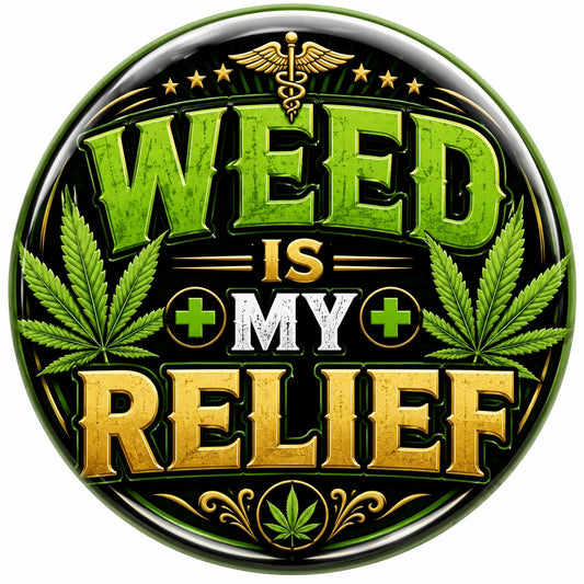 Buttons - WTHC-Radio - Weed Is My Relief #108049
