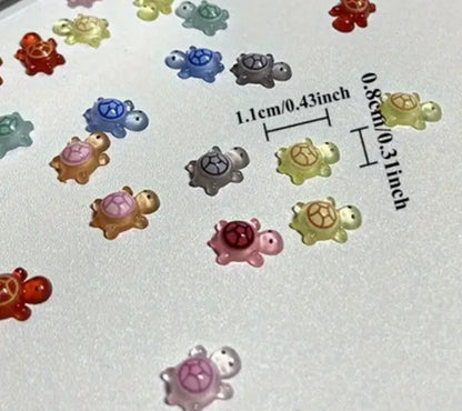 Mini Resin / 3D Print - Tiny Turtles - Assorted Colors #107185