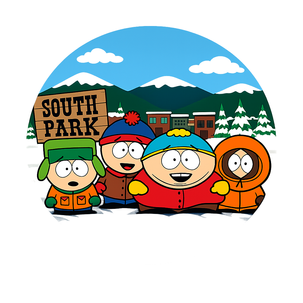 Button - 90s Theme - South Park - The Gang