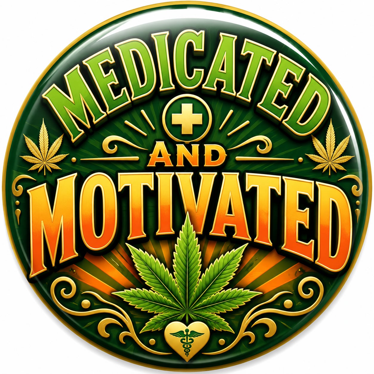 Buttons - WTHC-Radio - Medicated and Motivated #108059