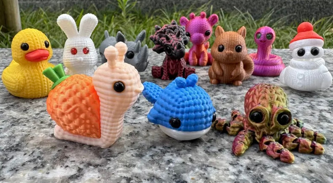 Small Resin / 3D Print - Articulated / Figures - Assorted Animals & Colors #107220